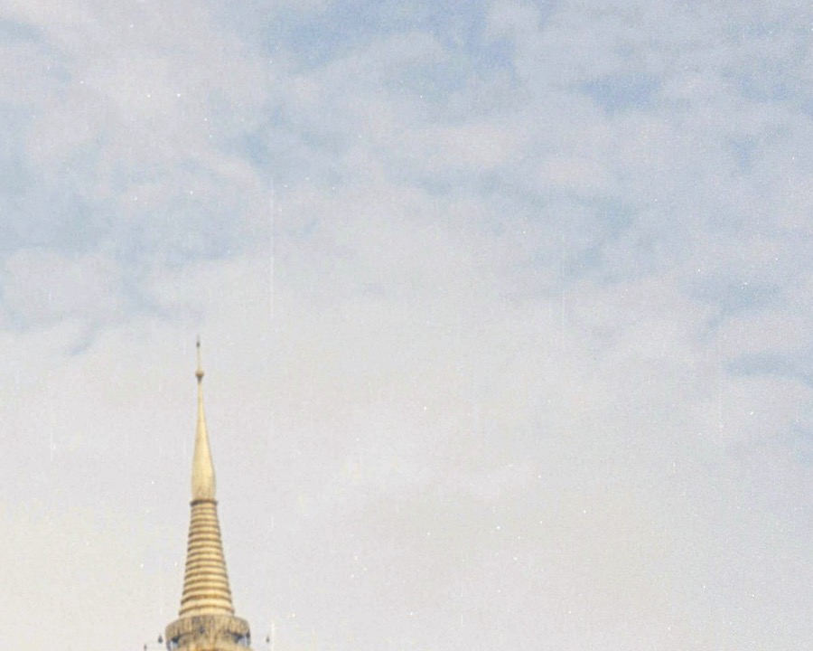 Sky over a temple spire after DustSol: the scratches and specks are gone